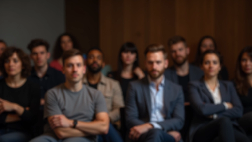 Pubblico attentamente concentrato durante una domanda retorica, espressioni di riflessione