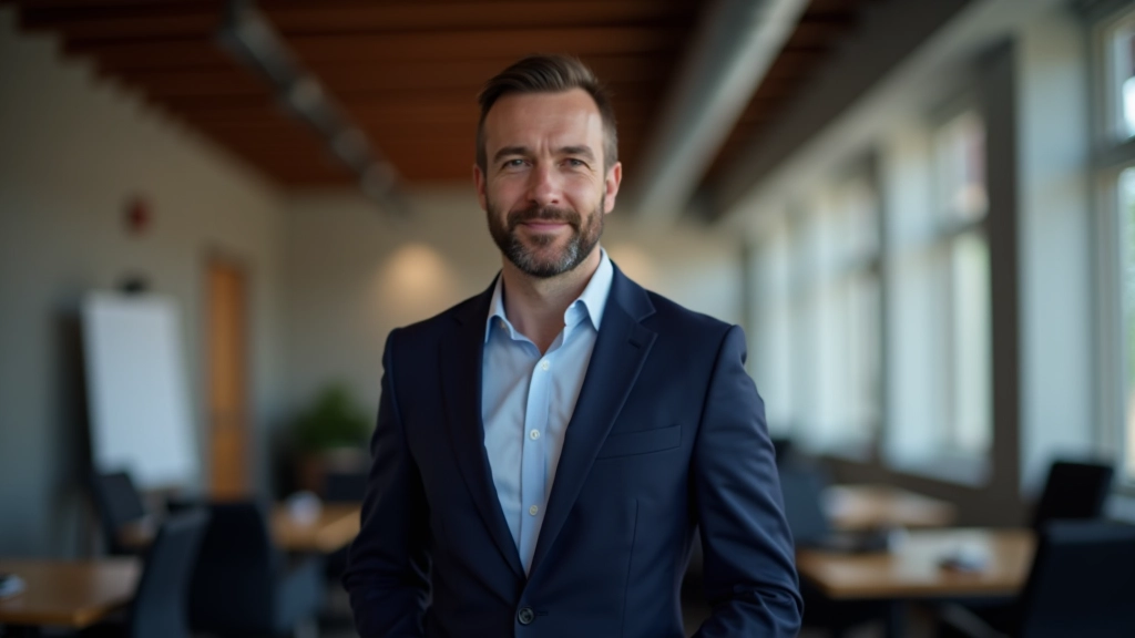 Marco Benedetti al lavoro in aula di formazione, durante una sessione di public speaking con professionisti italiani